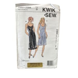 KWIK SEW 2394 Misses Slip Chemise Nightgown XS-XL Stretch Knit 1990s